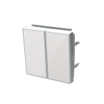 Клавіша подвійна АВВ Sky Niessen біле скло
