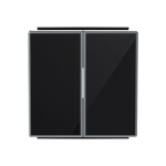 Клавіша подвійна АВВ Sky Niessen чорне скло