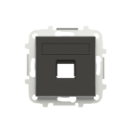 Центральна плата виводу АВВ Sky Niessen з супортом одинарна комунікаційна чорний оксамит