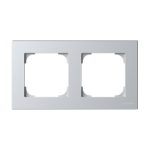 Рамка 2-м АВВ Sky Niessen срібна