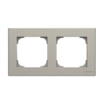 Рамка 2-м АВВ Sky Niessen нержавіюча сталь