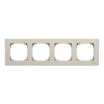Рамка 4-м АВВ Sky Niessen нержавіюча сталь
