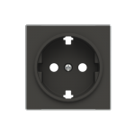 Центральна плата розетки з зк АВВ Sky Niessen чорний оксамит