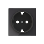 Центральна плата розетки з зк АВВ Sky Niessen чорне скло