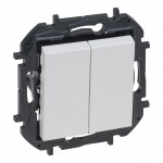 Вимикач LEGRAND Niloé Step 2-клавішний (сх.5) 10А білий