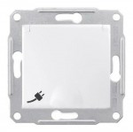 Розетка SCHNEIDER Sedna SDN3100121 з заземл.контактом з захисними шторками і кришкою білий