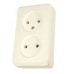 Розетка SCHNEIDER PRIMA WDE001140 подвійна без заземлюючого контакту без защіт.шторок відкр. установка біла