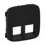 Лицьова панель розетки RJ11+RJ45 LEGRAND Valena Allure антрацит