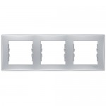 Рамка SCHNEIDER SEDNA SDN5800560 3 місця алюміній
