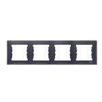 Рамка SCHNEIDER SEDNA SDN5800770 4 місця графіт