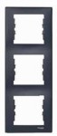 Рамка SCHNEIDER SEDNA SDN5801370 вертикальна 3 місця графіт