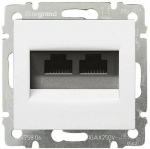 Розетка комп'ютерна подвійна LEGRAND Valena Classic 1*RJ45 категорія 5e UTP біла