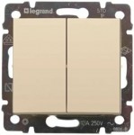 Вимикач двоклавішний (сх 5) LEGRAND Valena Classic слонова кістка
