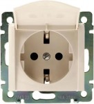 Розетка з заземленням LEGRAND Valena Classic 16А з кришкою слонова кістка