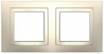 Рамка SCHNEIDER Unica Basic MGU2.004.559 c декоративним елементом 2 місця крем/слонова кістка