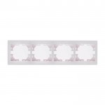 Рамка LEZARD Mira 701-0200-149 горизонтальна без вставки 4 місця біла