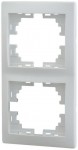 Рамка LEZARD Mira 701-0200-152 вертикальна без вставки 2 місця біла