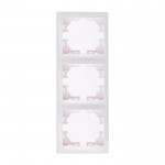 Рамка LEZARD Mira 701-0200-153 вертикальна без вставки 3 місця біла