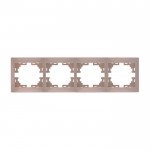 Рамка LEZARD Mira 701-0300-149 горизонтальна без вставки 4 місця крем