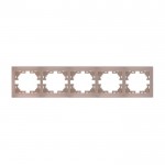 Рамка LEZARD Mira 701-0300-150 горизонтальна без вставки 5 місць крем