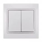 Вимикач LEZARD Mira 701-0202-101 2кл. білий