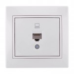Розетка LEZARD Mira RJ 45 CAT5 роз'єм 701-0202-139 комп'ютерна біла