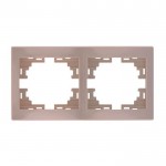 Рамка LEZARD Mira 701-0300-147 горизонтальна без вставки 2 місця крем