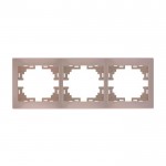 Рамка LEZARD Mira 701-0300-148 горизонтальна без вставки 3 місця крем