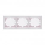 Рамка LEZARD Mira 701-0200-148 горизонтальна без вставки 3 місця біла