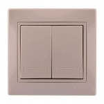 Вимикач LEZARD Mira 701-0303-101 2кл. крем