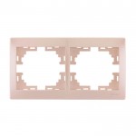 Рамка LEZARD Mira 701-3000-147 горизонтальна без вставки 2 місця перлинно-біла