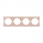 Рамка LEZARD Mira 701-3000-149 горизонтальна без вставки 4 місця перлинно-біла