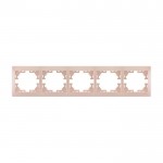 Рамка LEZARD Mira 701-3000-150 горизонтальна без вставки 5 місць перлинно-біла