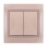 Вимикач LEZARD Mira 701-3030-101 2кл. перлинно-білий