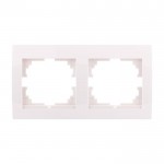 Рамка LEZARD Deriy 702-0200-147 горизонтальная без вставки 2 места белая