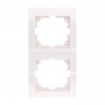 Рамка LEZARD Deriy 702-0200-152 вертикальная без вставки 2 места белая