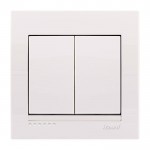 Выключатель LEZARD Deriy 702-0202-101 2кл. белый