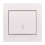 Вимикач LEZARD Deriy 702-0202-105 прохідний 1кл. білий