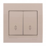 Вимикач LEZARD Deriy 702-0303-106 прохідний 2кл. крем