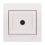 Розетка ТВ LEZARD Deriy 702-0202-129 прохідна біла