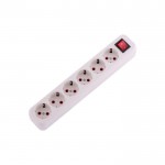 Колодка LEZARD LILA із заземленням 6 входів з вимикачем 720-0600-602