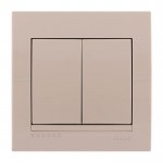 Вимикач LEZARD Deriy 702-0303-101 2кл. крем