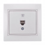 Розетка телефонна євро LEZARD Mira 701-0202-137 RJ11 роз'єм біла