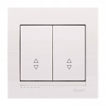 Вимикач LEZARD Deriy 702-0202-106 2кл. прохідний білий