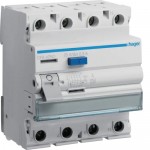 Дифференциальное реле HAGER 4п 25A 300mA A 4м CFA425D