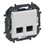Розетка компьютерная 2*RJ45 cat.5e UTP н/екр. LEGRAND Niloé Step белая