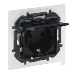Розетка з з/к LEGRAND Niloé Step з кришкою 16А чорна