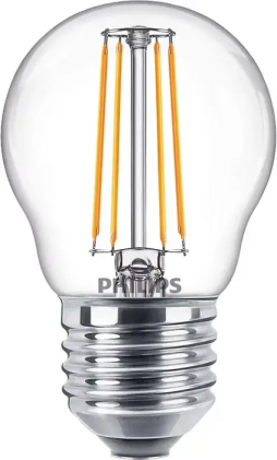 Led лампа PHILIPS 4.5W P45 E27 4000K CL DIM FIL  светодиодная