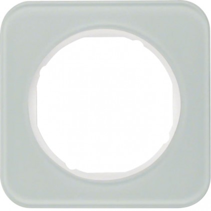 Рамка одинарная HAGER-BERKER стеклополярная белизна R.1