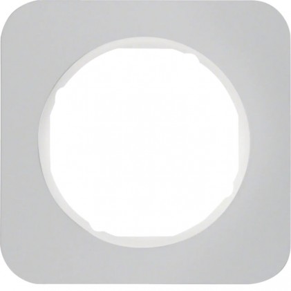 Рамка одинарная HAGER-BERKER алюминийполярная белизна R.1